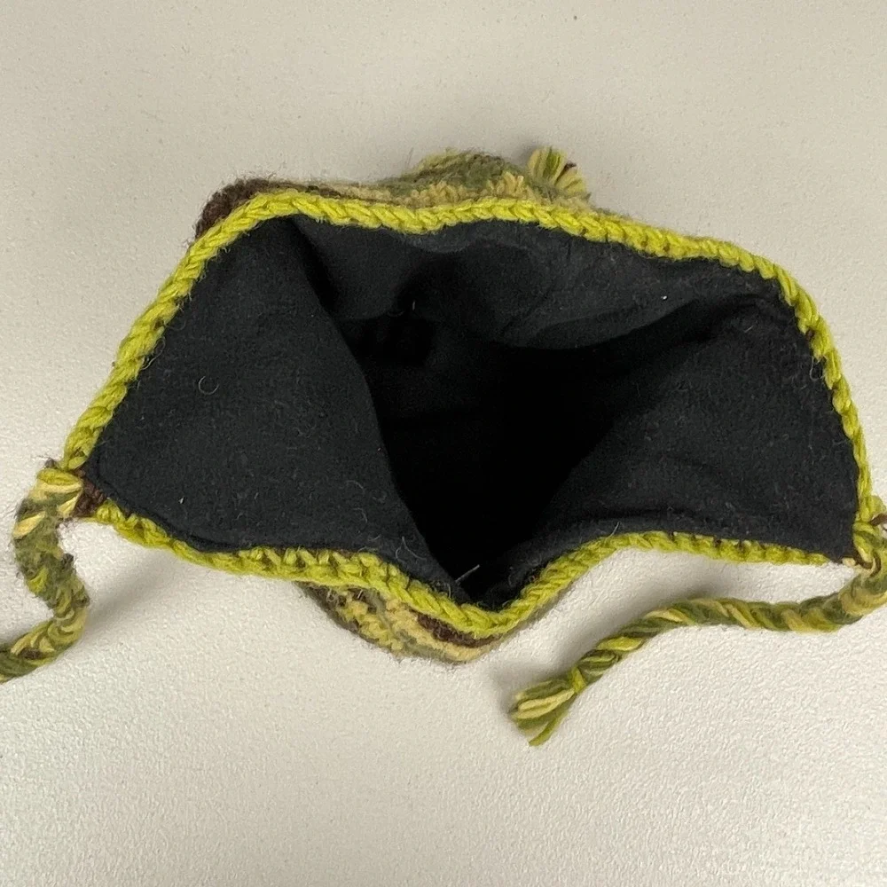 Knit Wool Fleece Lined Beanie Sherpa Winter Stocking Cap Hat Olive Unisex OS